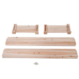 Solid Wood 4 Ft x 4 Ft Raised Garden Bed Planter 3-Tier -FREE SHIPPING