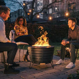 25-inch Outdoor Wood Burning Stainless Steel Smokeless Fire Pit with Cover - FREE SHIPPING
