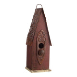 Outdoor Garden Rustic Brown Solid Wood and Iron Bird House - FREE SHIPPING