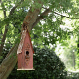 Outdoor Garden Rustic Brown Solid Wood and Iron Bird House - FREE SHIPPING