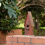 Outdoor Garden Rustic Brown Solid Wood and Iron Bird House - FREE SHIPPING