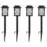 4-Pack - Black Solar LED Light Set - Outdoor Path Yard Lighting - FREE SHIPPING