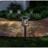 4-Pack - Black Solar LED Light Set - Outdoor Path Yard Lighting - FREE SHIPPING