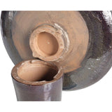Outdoor Garden Multi-Shade Blue Ceramic Birdbath - FREE SHIPPING
