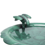 Outdoor Polypropylene Weather Resistant Bird Bath in Dark Green Finish - FREE SHIPPING
