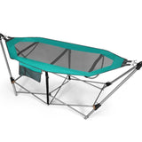 Green Portable Camping Foldable Hammock with Stand and Carry Case - FREE SHIPPING