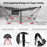 Green Portable Camping Foldable Hammock with Stand and Carry Case - FREE SHIPPING
