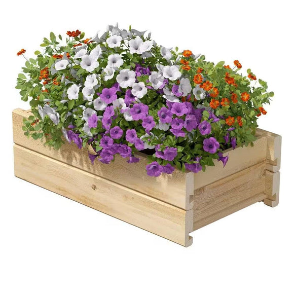 Natural Unfinished Cedar Wood Planter Box 21-inch x 11-inch - Made in USA - FREE SHIPPING