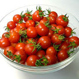 Glass bowl filled with cherry tomatoes on a white background TOMATO Seeds, Red Cherry (Large)