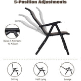Outdoor/Indoor Folding Patio Chair with Brown Rattan Seat and High Back-Rest - FREE SHIPPING
