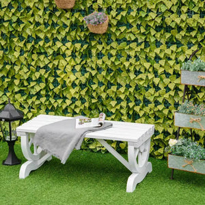 Outdoor Farmhouse Fir Wood 2-Person Garden Bench in White Finish - FREE SHIPPING