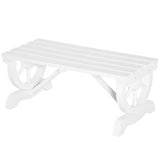 Outdoor Farmhouse Fir Wood 2-Person Garden Bench in White Finish - FREE SHIPPING