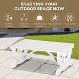 Outdoor Farmhouse Fir Wood 2-Person Garden Bench in White Finish - FREE SHIPPING