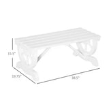 Outdoor Farmhouse Fir Wood 2-Person Garden Bench in White Finish - FREE SHIPPING