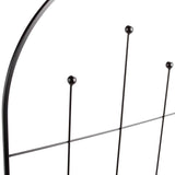 Modern 6-Ft Outdoor Metal Garden Trellis with Black Powder Coated Finish - FREE SHIPPING