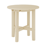 Beige 18" Classic Round Side Table on a white background