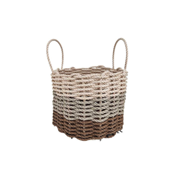 Brown, Tan, Light Tan Ombre Rope Basket - FREE SHIPPING