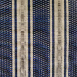 Close-up of Vertical Stripe Blue & White fabric texture