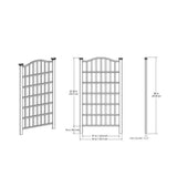 Large 8-Ft x 4.5-Ft Outdoor White Vinyl Garden Trellis Privacy Screen - FREE SHIPPING