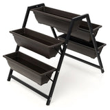 3 Tier Patio Raised Garden Bed Planter Boxes Herbs Flowers Vegetables - FREE SHIPPING