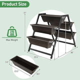 3 Tier Patio Raised Garden Bed Planter Boxes Herbs Flowers Vegetables - FREE SHIPPING