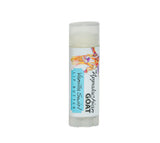 Lip balm stick with 'Appalachian Goat' branding on a white background