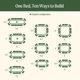 17" Tall 10 In 1 Jumbo Modular Metal Raised Garden Bed Kit