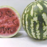 Watermelon cut in half on a white background WATERMELON Seeds, Crimson Sweet