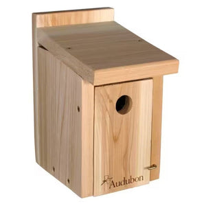 Cedar Wooden Bird House for Wrens and Chickadees - FREE SHIPPING
