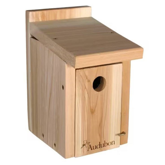 Cedar Wooden Bird House for Wrens and Chickadees - FREE SHIPPING