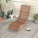 Outdoor Ergonomic Patio Wooden Rocking Chair Lounger - 360 lbs Max Weight - FREE SHIPPING