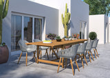 Leyland Table and Nassau Grey Armchairs Dining Set