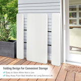 Folding White HDPE Picnic Table with 2 Benches Outdoor Patio Furniture Set - FREE SHIPPING