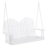 White Solid Wood 2-Seater Hanging Patio Porch Swing - FREE SHIPPING