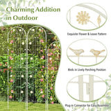 2 Pack - 7-ft Galvanized Steel Garden Trellis in White Metal Outdoor Finish - FREE SHIPPING