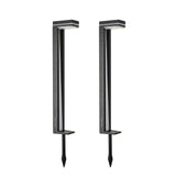 Set of 2 - Modern Outdoor Solar Light White LED Path Outdoor Yard Lighting - FREE SHIPPING