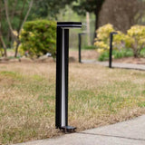 Set of 2 - Modern Outdoor Solar Light White LED Path Outdoor Yard Lighting - FREE SHIPPING