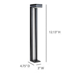Set of 2 - Modern Outdoor Solar Light White LED Path Outdoor Yard Lighting - FREE SHIPPING