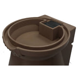 Brown Oak 65 Gallon Plastic Urn Rain Barrel with Planter Top - FREE SHIPPING