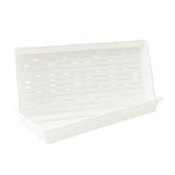 White woven rectangular 1020 Extra Strength Trays on a white background