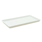 White rectangular tray on a white background