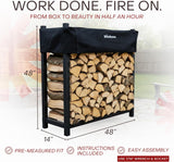 4 ft Firewood Rack   Holds 1/4 Cord  Woodhaven
