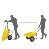 Heavy Duty 2-Wheel Multipurpose Rust Proof Wheelbarrow - Yellow - FREE SHIPPING