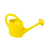 Yellow watering can on a white background