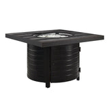 Yorke 40" Square Aluminum Convertible Gas Fire Pit Table