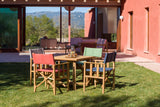 Zircon Teak Director Chair ‚Äì Red - 1 Piece