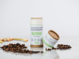 Aluminum-free deodorant with lemon grass and clove on a white background