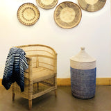 Large Two-Tone Basket - Navy + White