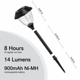 Alpan 10 Pack Solar Pathway LED Lights Outdoor-Stainless Steel 15 Lumen( Bronze )