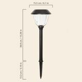 Alpan 10 Pack Solar Pathway LED Lights Outdoor-Stainless Steel 15 Lumen( Bronze )